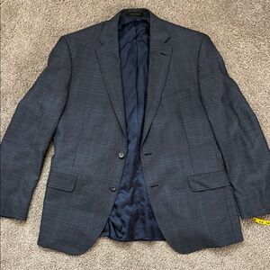 Jos. A. Bank Navy Plaid Blazer